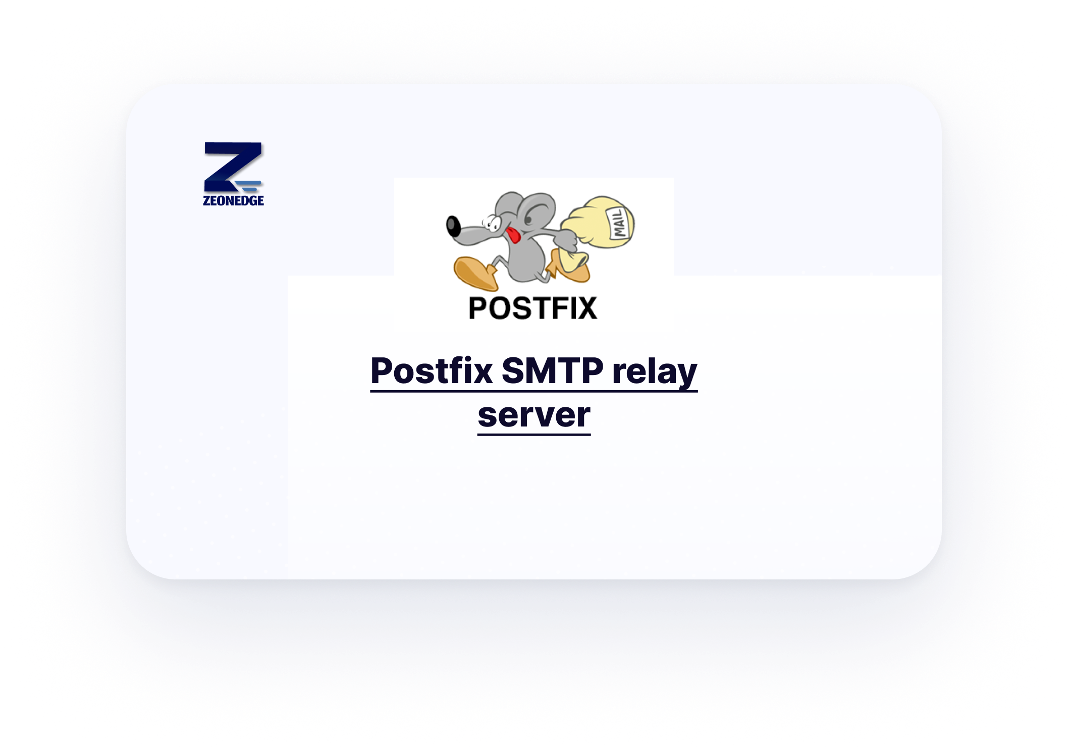 setup Postfix SMTP relay server